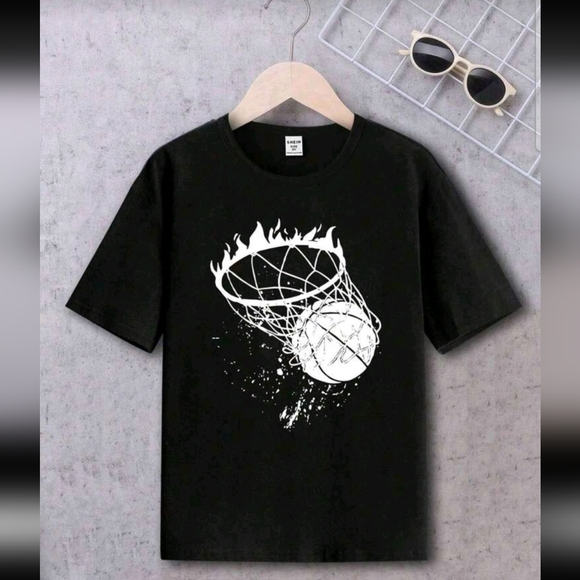 Other - Graphic T-Shirt with Basketball Design SIZE YOUTH 13/14